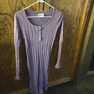 PACT DRESS XS LAVENDER COLOR; ribbed, organic cotton.